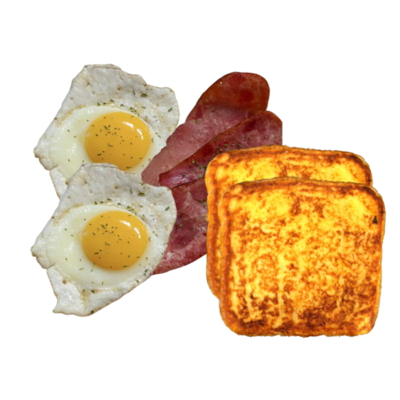 W/(2) Two Eggs, Turkey or Turkey Bacon