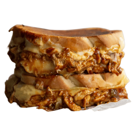 BBQ Chicken & Cheese (Grilled Onions, BBQ Sauce, Ranch, and Cheese)