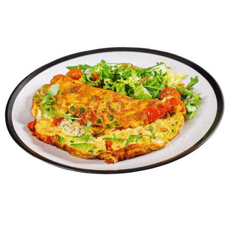 Greek Omelette (Spinach, Feta Cheese, Tomatoes, Onions & Peppers)