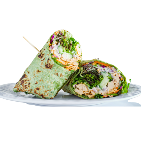 Grilled Chicken Wrap (Any Flavor of Grilled Chicken/ Cheese & 4 Topping)